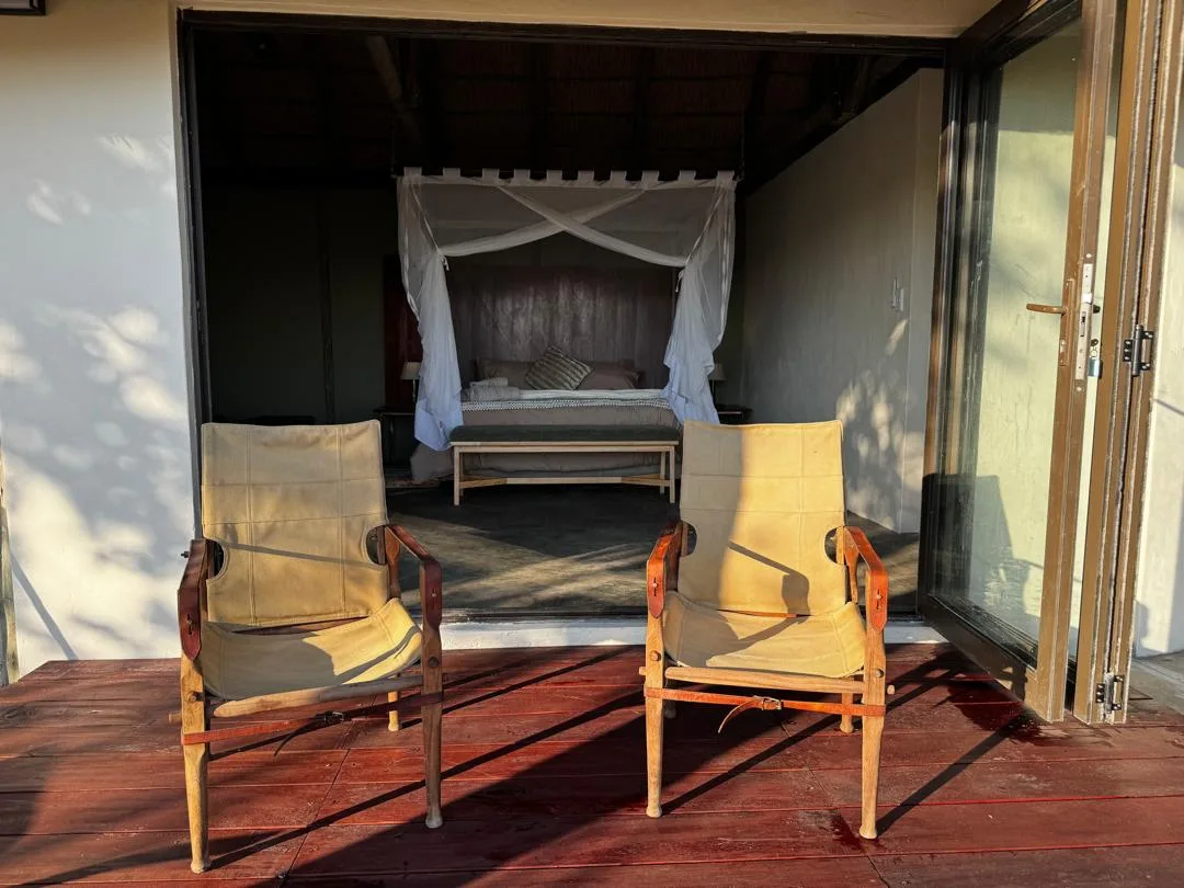 The self-catering chalet veranda