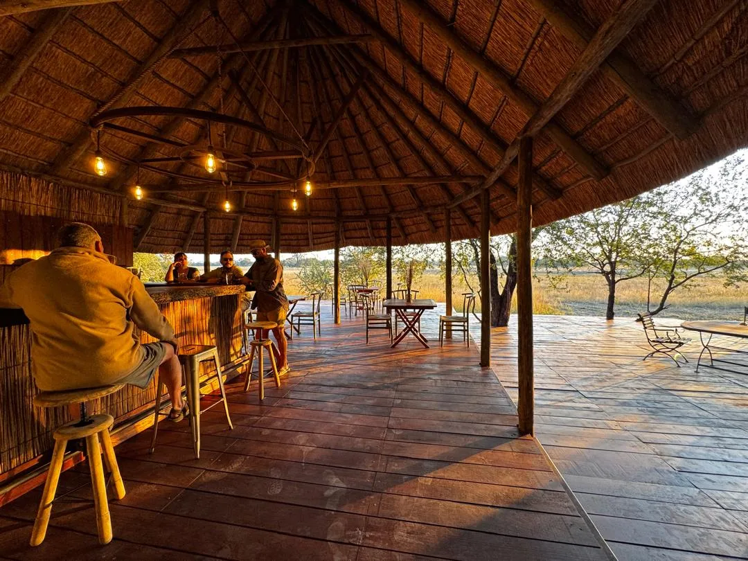 The bar and gathering space
